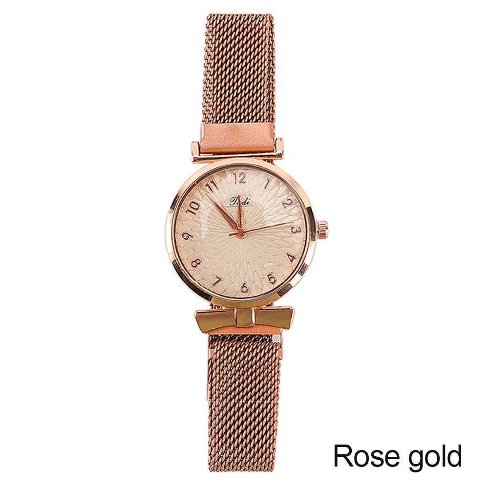 Fashion Women Watches Luxury Magnet Buckle Flower Rhinestone Watch Ladies Quartz Wrist Watch Bracelet Set Reloj Mujer