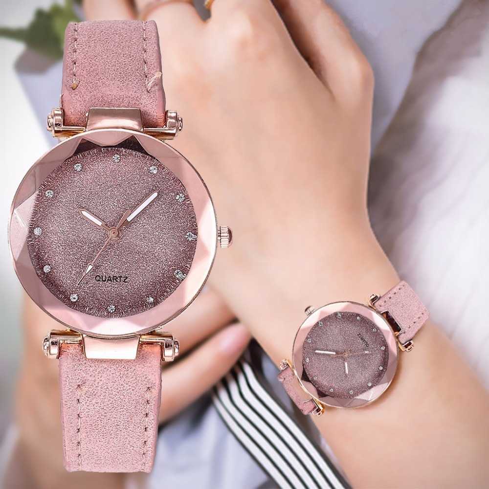 Good Quality Young Girls Luxury Quartz Watch For Womens Fashion Watch With For Leather Belt Montre Femme Strass Dropshipping