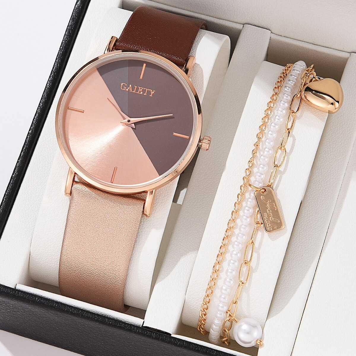 Gaiety Brand Women Watches Leather Rose Gold Dress Female Clock Luxury Brand Design Women Watches Simple Fashion Ladies Watches