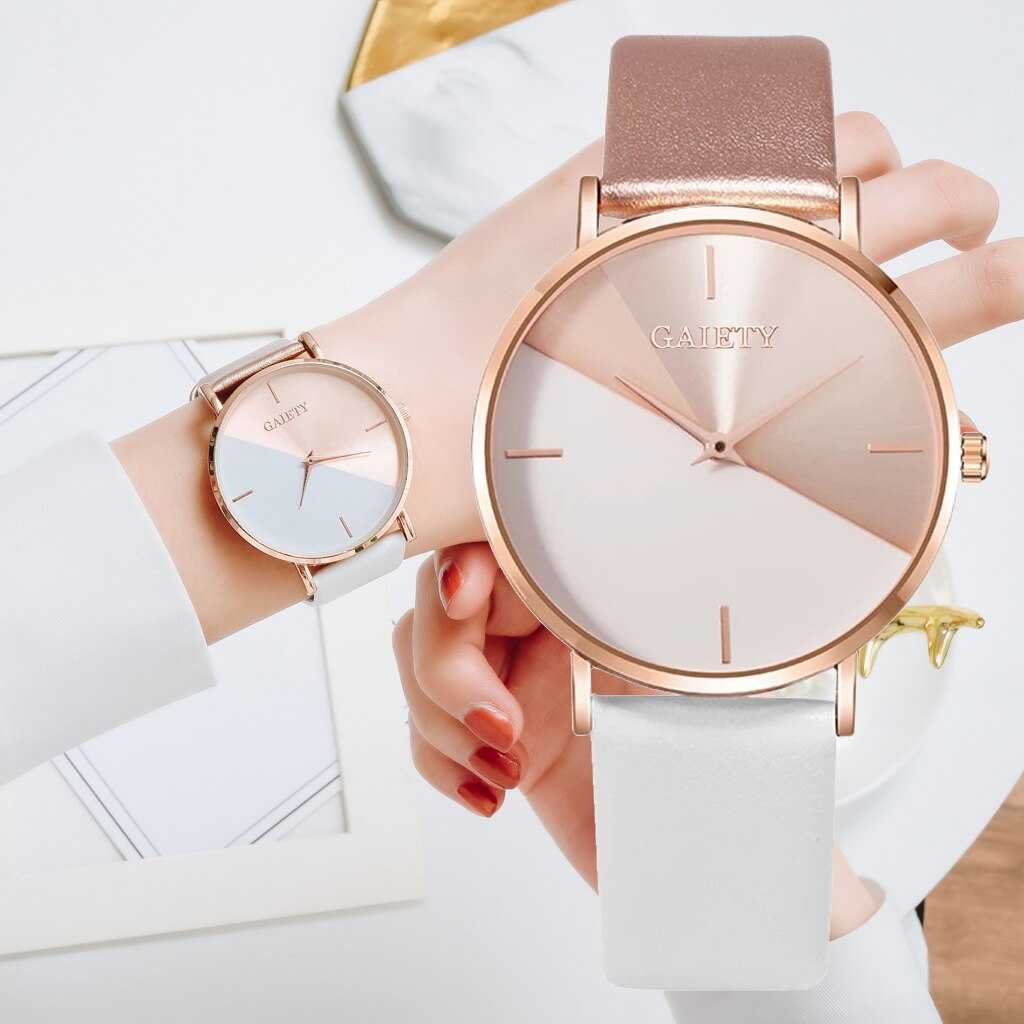 Gaiety Brand Women Watches Leather Rose Gold Dress Female Clock Luxury Brand Design Women Watches Simple Fashion Ladies Watches