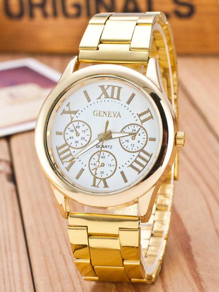 New Brand 3 Eyes Silver Geneva Casual Quartz Watch Women Stainless Steel Dress Watches Relogio Feminino Ladies Clock Hot Sale