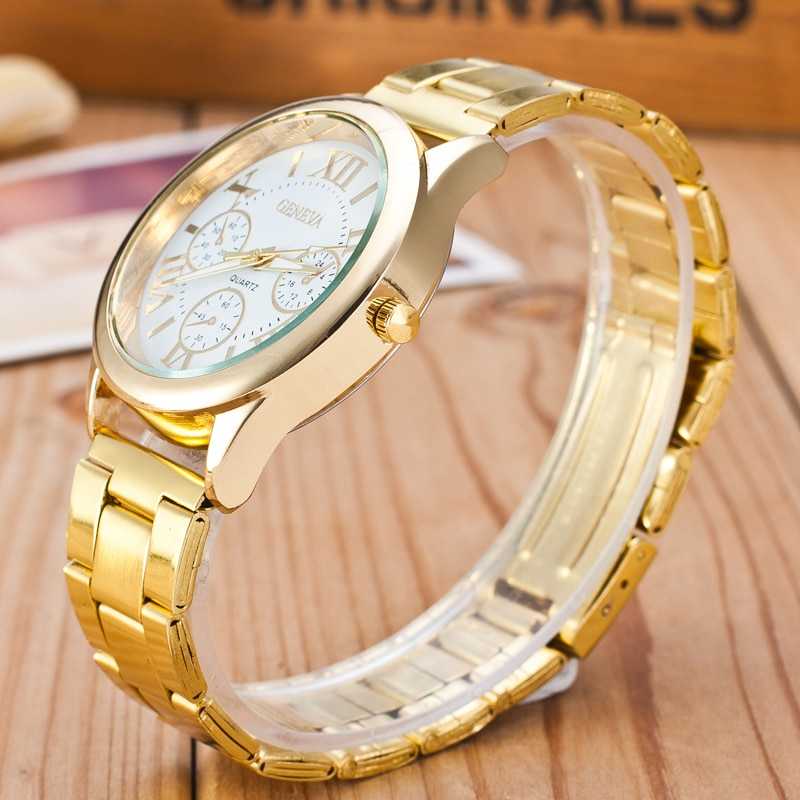 New Brand 3 Eyes Silver Geneva Casual Quartz Watch Women Stainless Steel Dress Watches Relogio Feminino Ladies Clock Hot Sale