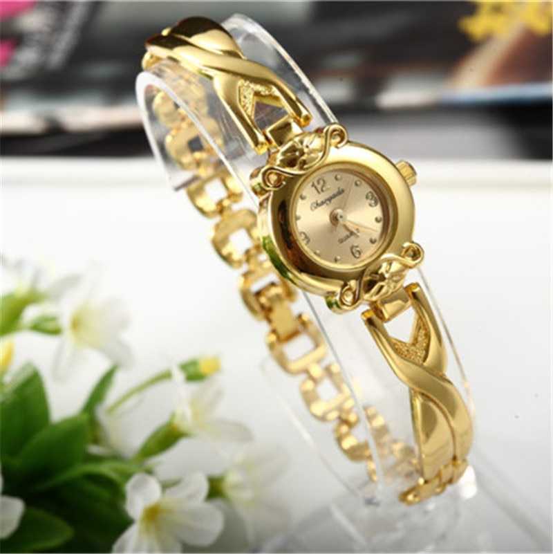 Women Bracelet Watch Mujer Golden Relojes Small Dial Quartz leisure Watch Popular Wristwatch Hour female ladies elegant watches