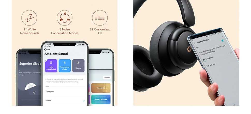 Anker Soundcore Life Q30 Hybrid Active Noise Cancelling wireless bluetooth Headphones with Multiple Modes, Hi-Res Sound, 40H