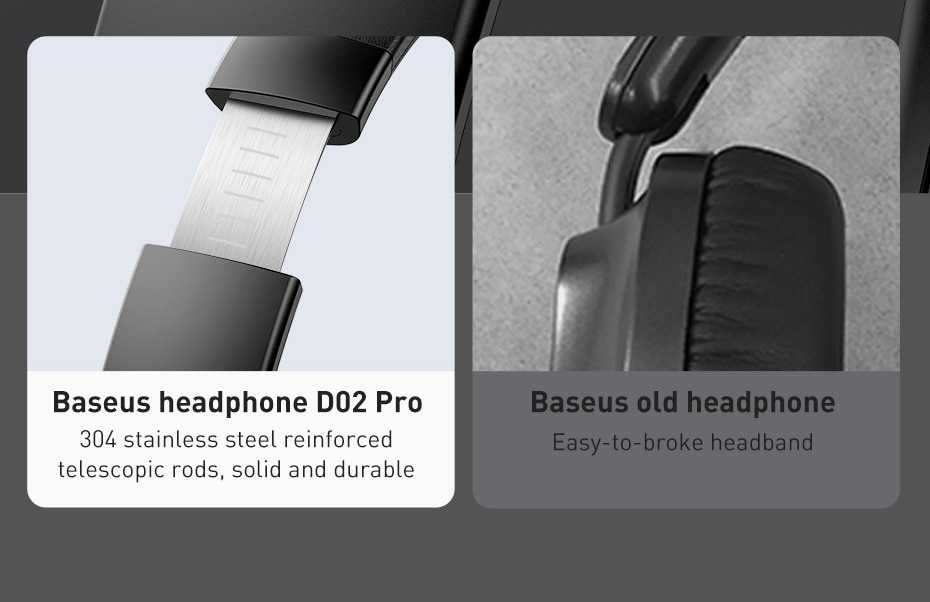 Baseus D02 Pro Wireless Headphones Sport Bluetooth 5.0 Earphone Handsfree Headset Ear Buds Head Phone Earbuds For iPhone Xiaomi