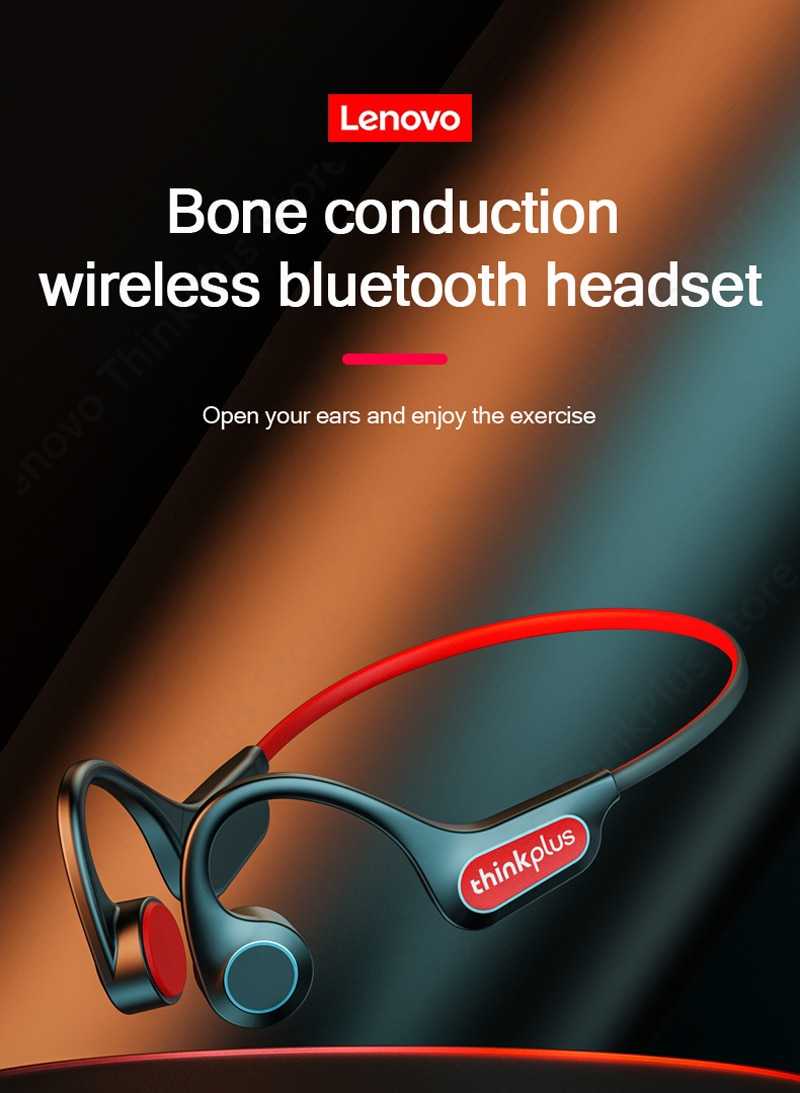 Lenovo Bone Conduction Earphones X3 X4 X5 X3 Pro Bluetooth Hifi Ear-hook Wireless Headset with Mic Waterproof Earbud