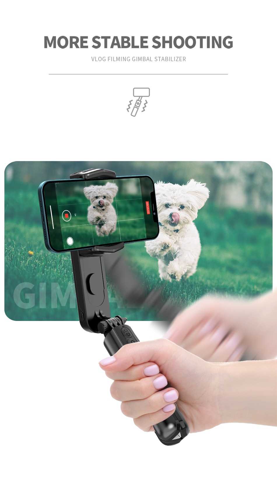 Gimbal Stabilizer Selfie Stick Tripod with Fill Light Wireless Bluetooth for HUAWEI Xiaomi IPhone 13 Cell Phone Smartphone