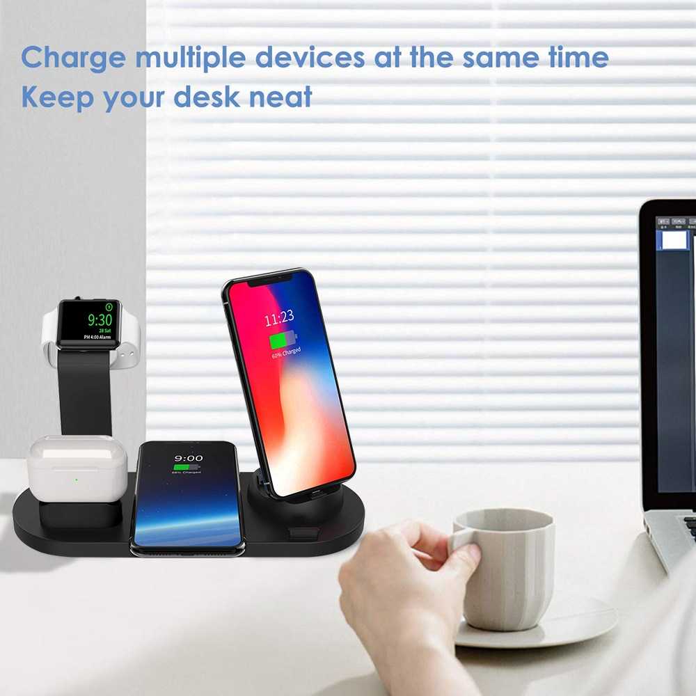 30W 7 in 1 Wireless Charger Stand Pad For iPhone 14 13 12 X Apple Watch Qi Fast Charging Dock Station for Airpods Pro iWatch 7 6