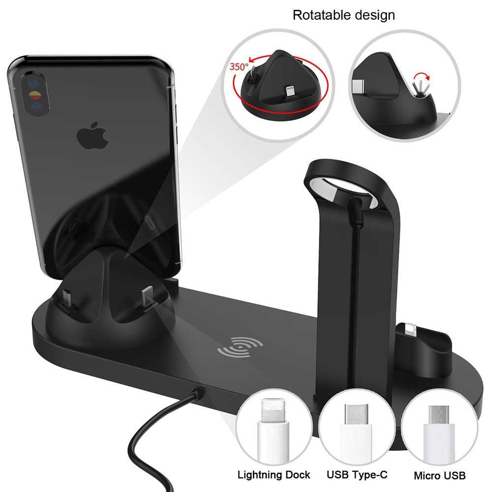 30W 7 in 1 Wireless Charger Stand Pad For iPhone 14 13 12 X Apple Watch Qi Fast Charging Dock Station for Airpods Pro iWatch 7 6