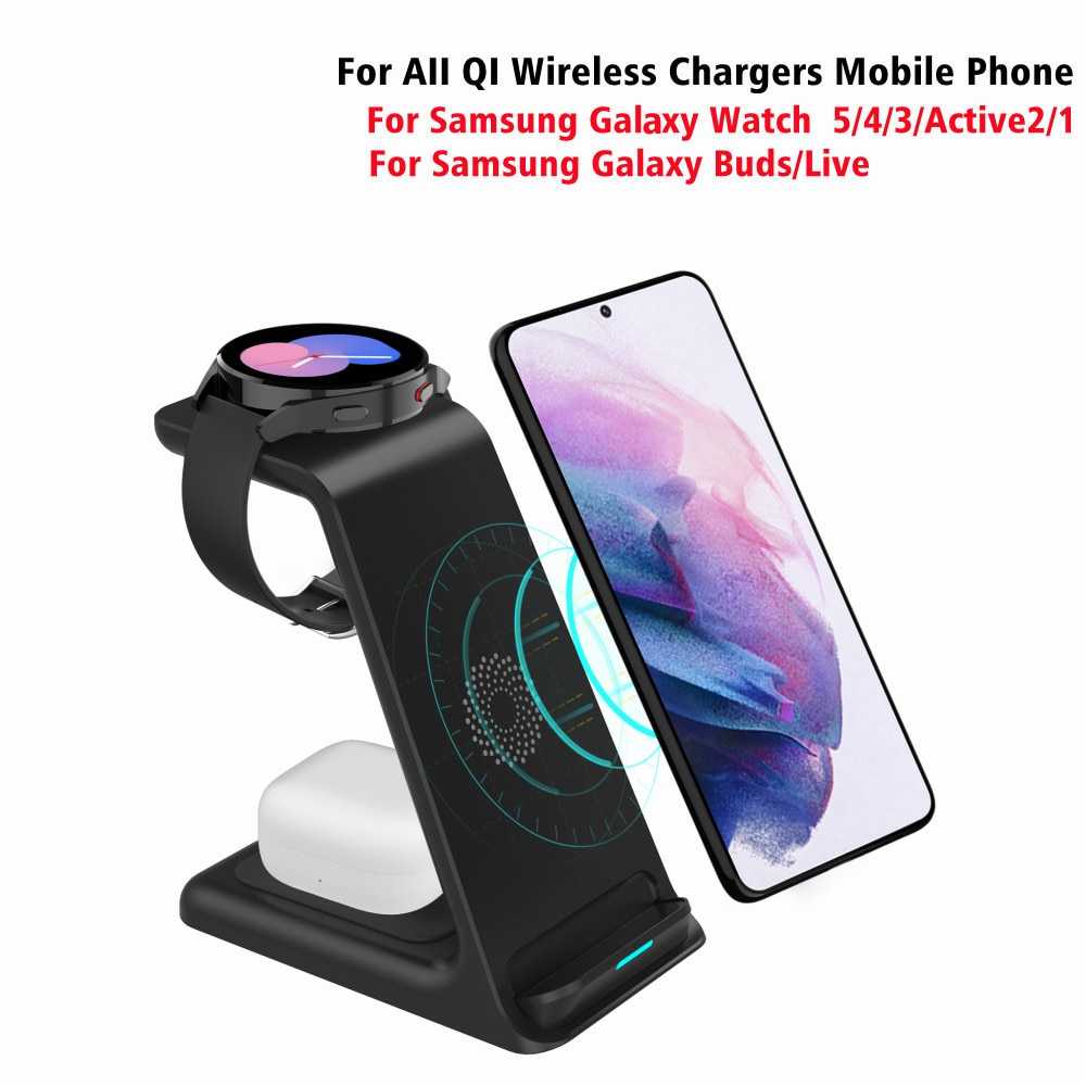 20W Wireless Chargers Stand Fast Charging Station for iPhone 14 13 iWatch 8 7 Samsung Z Fold3 Z Flip3 S21 S20 Galaxy Watch 5 4 3