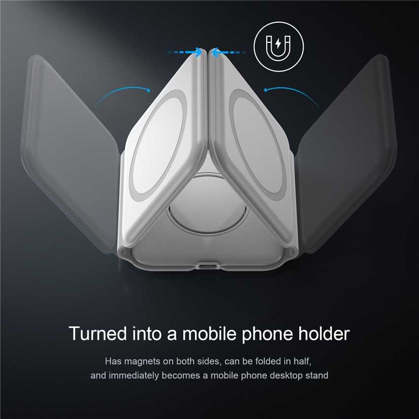 30W 3 in 1 Magnetic Wireless Charger Stand Pad Foldable for iPhone 13 12 11 Pro Max Airpods Pro iWatch 7 6 Fast Charging Station