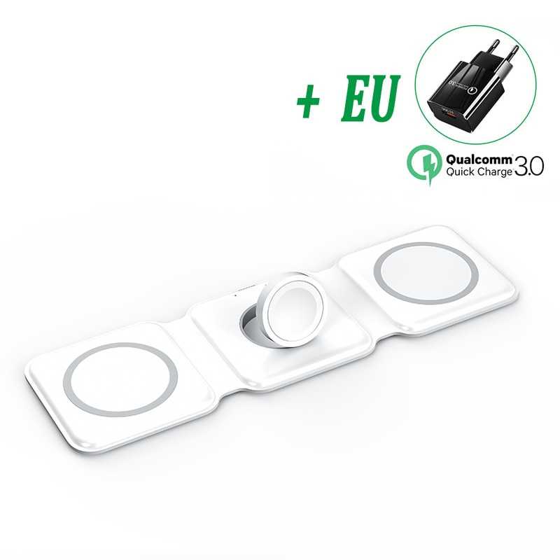 3 in 1 white EU plug