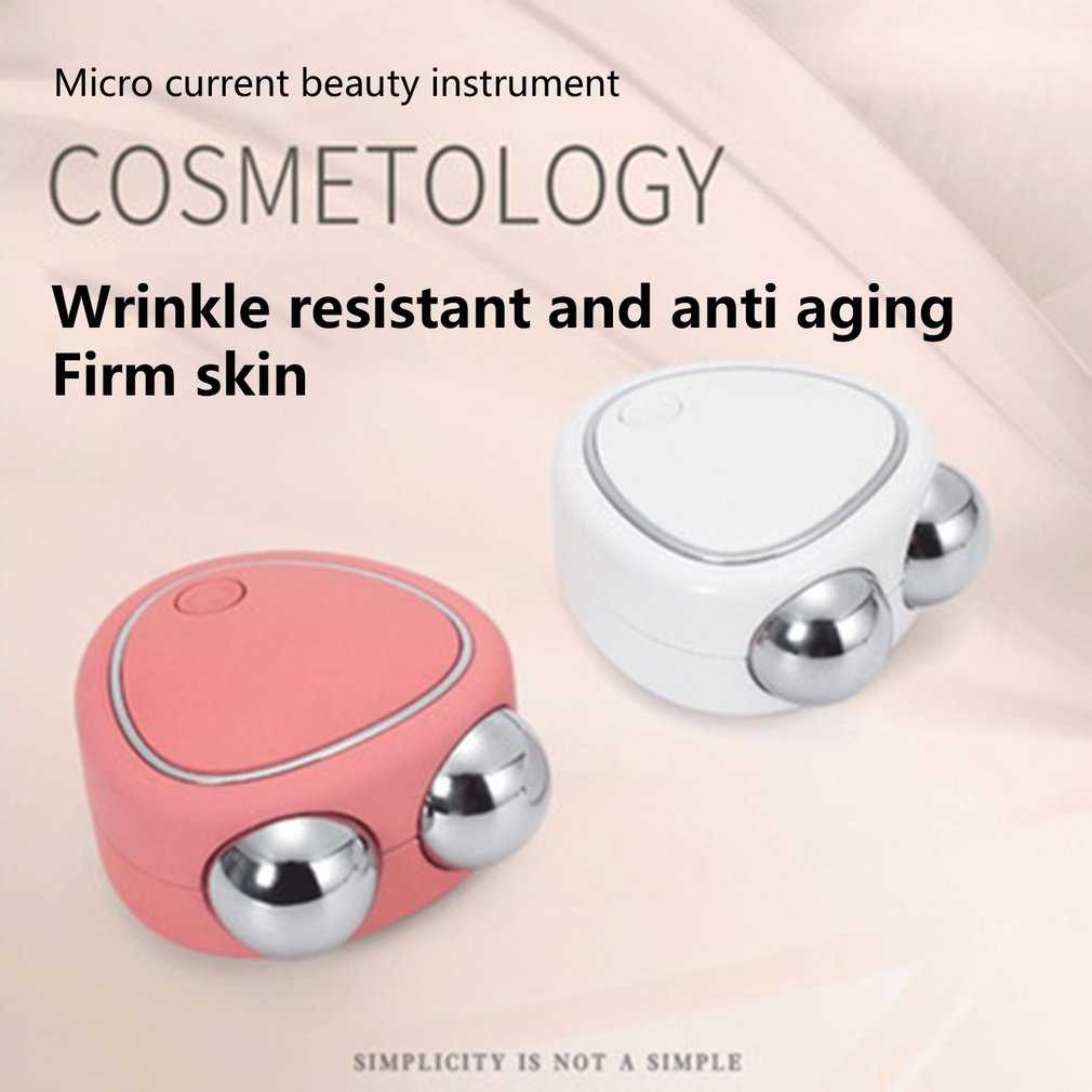 EMS Facial Lifting Microcurrent Roller Face Massager Skin Anti Wrinkle Aging Massage Micro current Face Slimming Roller Machine