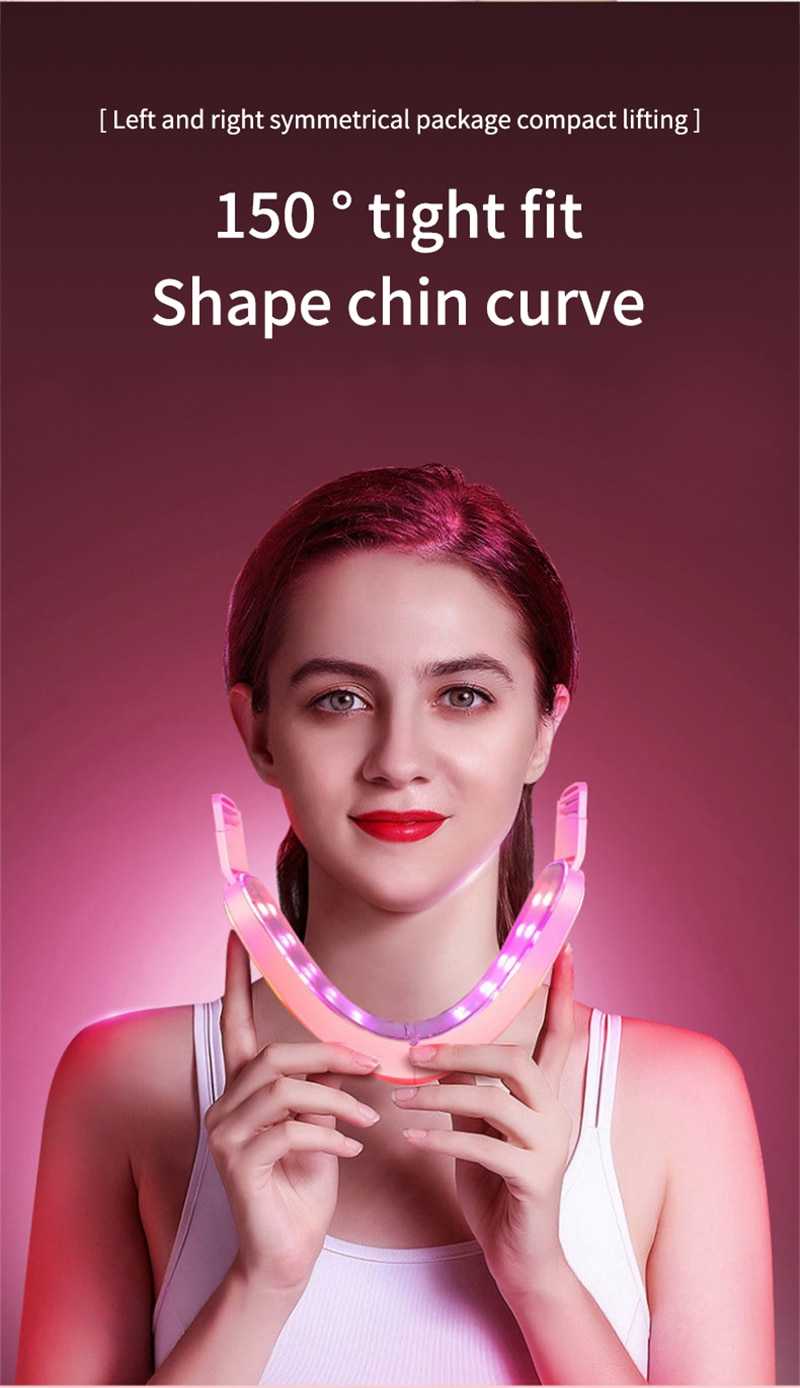 Facial Lifting Device LED Photon Therapy Facial Slimming Vibration Massager Double Chin V-shaped Cheek Lift Face