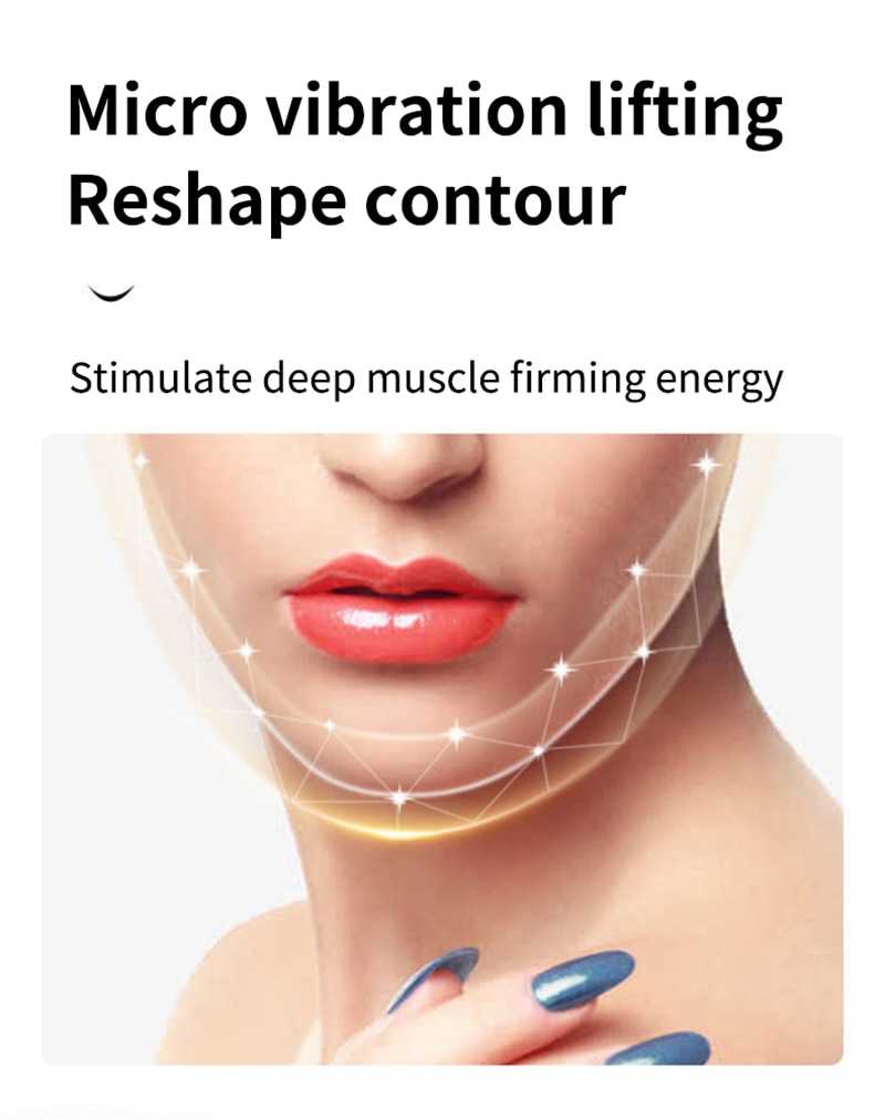 Facial Lifting Device LED Photon Therapy Facial Slimming Vibration Massager Double Chin V-shaped Cheek Lift Face