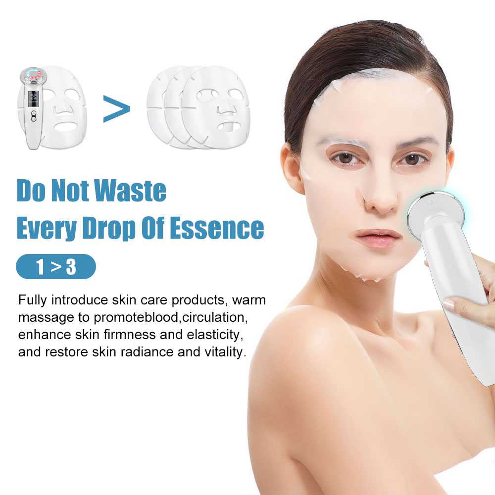 EMS Facial Massager LED Light Therapy Sonic Vibration Wrinkle Removal Skin Tightening Hot Cool Treatment Skin Care Beauty Device