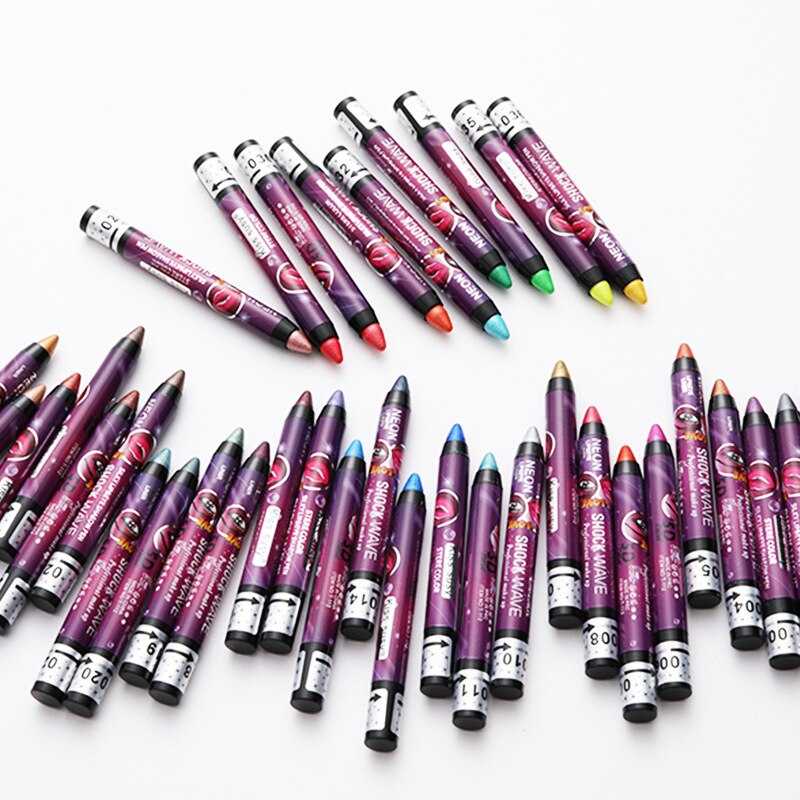 36 Color Eye Shadow Pen Waterproof 2 In 1 Not Smudge Eye Shadow Stick Lip Makeup Pen Glitter Shimmer Long-lasting Eye Shadow Pen