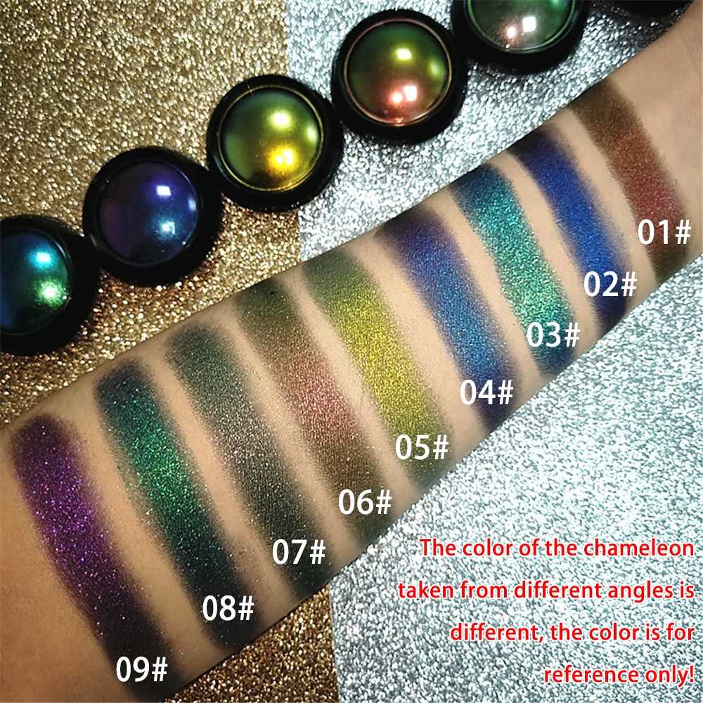 Optical Chameleons Eyeshadow Diamond Gloss Shiny High Gloss Mono Eyeshadow Eyeshadow Pallete Eye Glitter Pigment wholesale