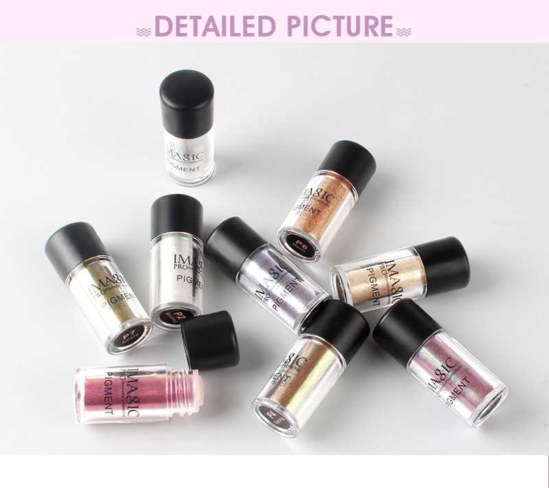 IMAGIC Glitter Eyeshadow Shimmer Shine Powder Eyes Makeup Highlight Shining Shimmer Diamond Brighten Professional Beauty Cosmeti