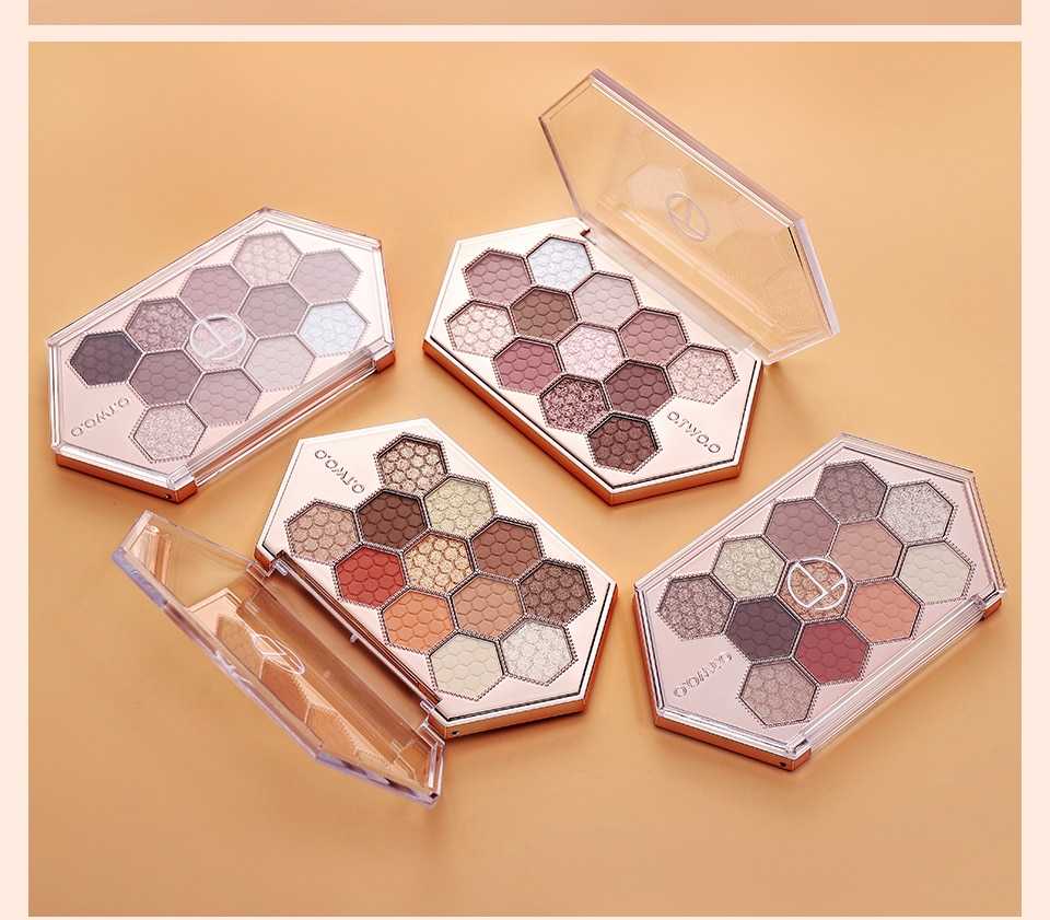 O.TWO.O Eyeshadow Palette 12 Colors Shimmer Matte Eye Shadow Long-lasting Waterproof Eye Pigments Shiny Shadows Cosmetics