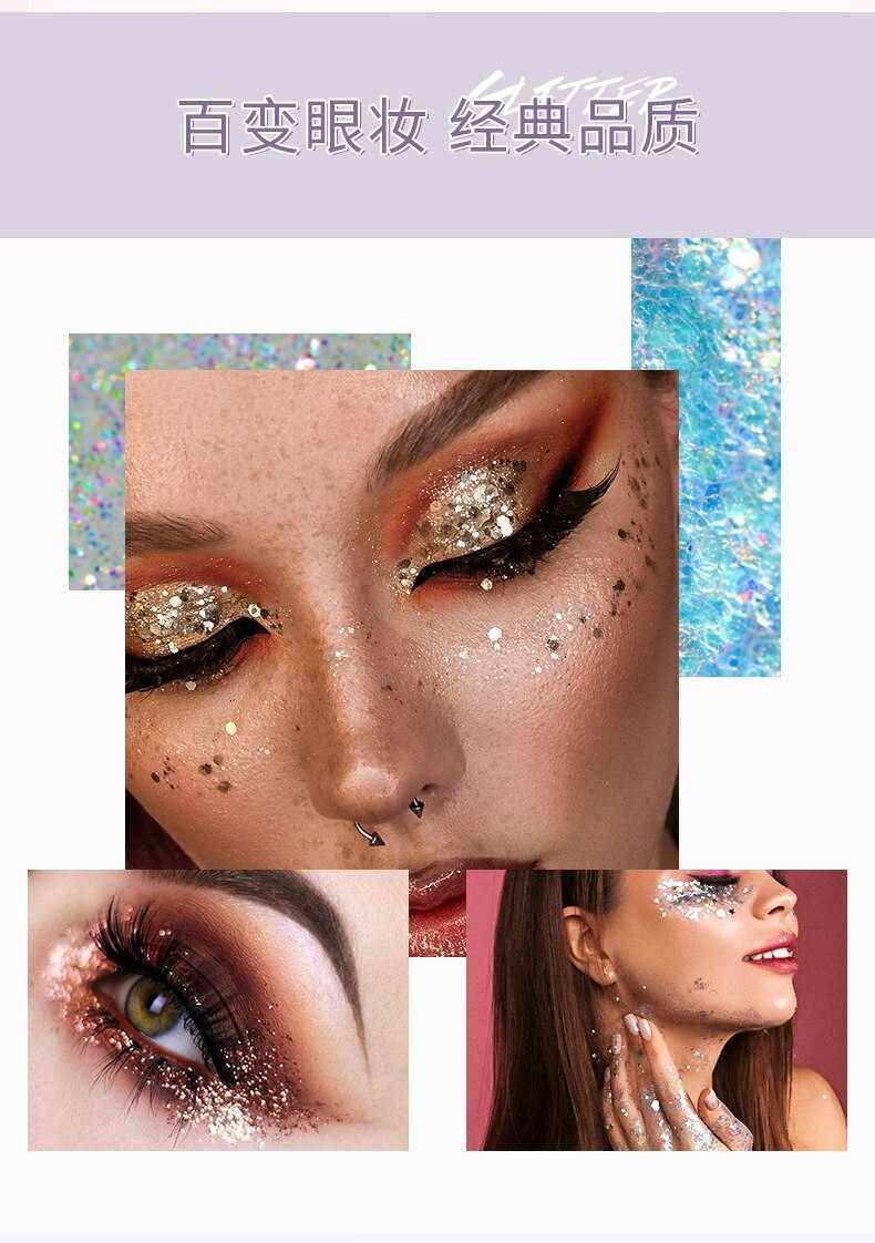 36 Colors Glitter Eye Shadow Loose Powder Diamond Shine Eyeshadow Pigment Sparkle Beauty Holographic Makeup Metallic Nude