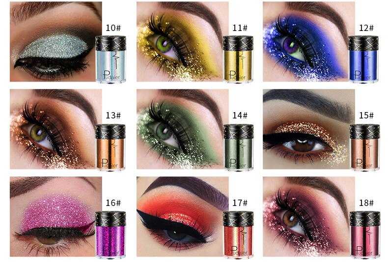 36 Colors Glitter Eye Shadow Loose Powder Diamond Shine Eyeshadow Pigment Sparkle Beauty Holographic Makeup Metallic Nude