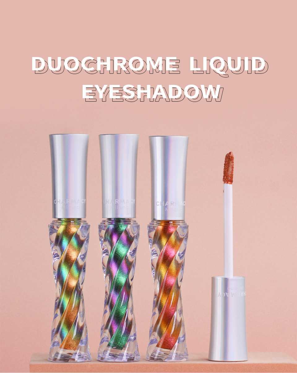 CHARMACY Glitter Professional Eyeshadow Chameleon Liquid Eyeshadow Shiny Long-lasting Eye Shadow High Quality Makeup Cosmetic