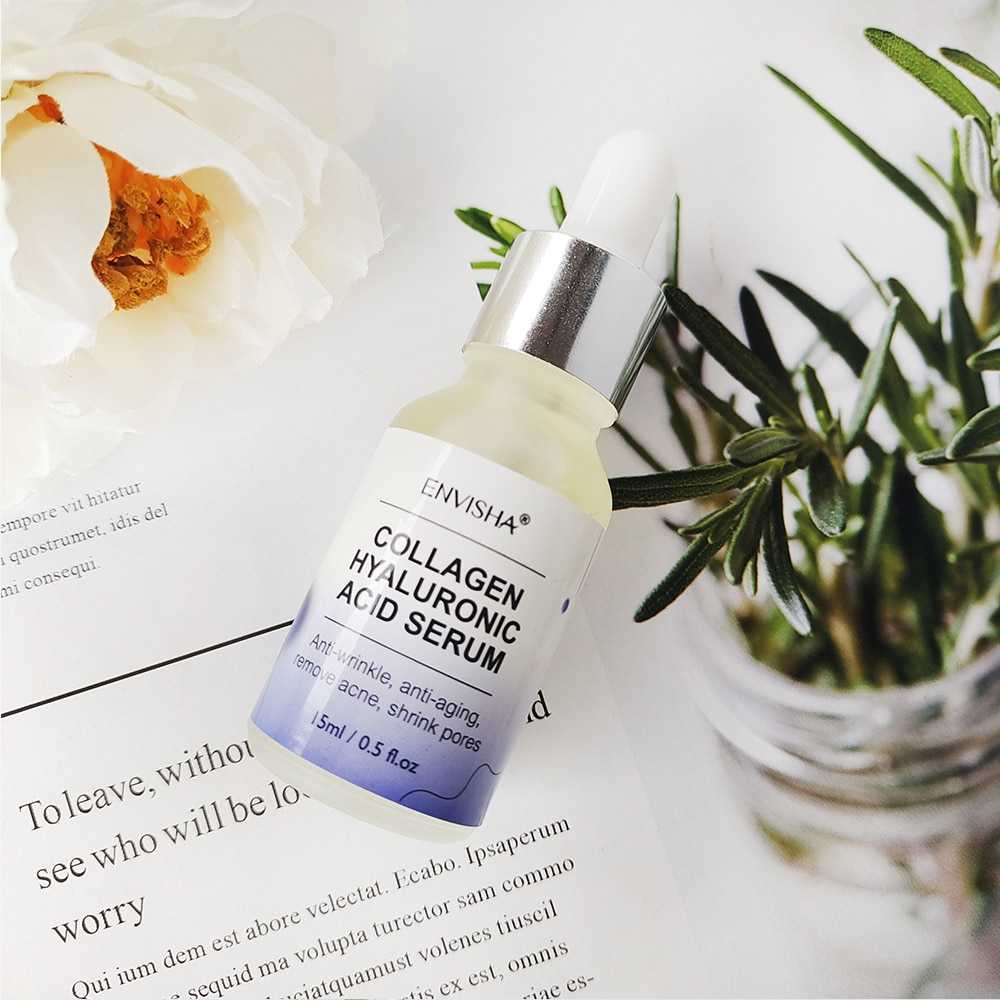 ENVISHA Face Skin Care Collagen Hyaluronic Acid Serum Retinol Vitamin Anti-Aging Wrinkle Moisturizing Whitening Shrink Pores