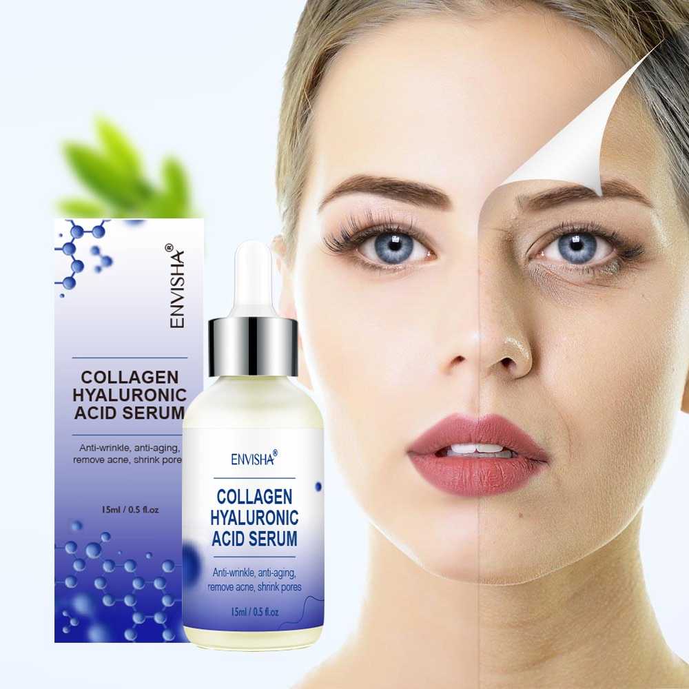 ENVISHA Face Skin Care Collagen Hyaluronic Acid Serum Retinol Vitamin Anti-Aging Wrinkle Moisturizing Whitening Shrink Pores