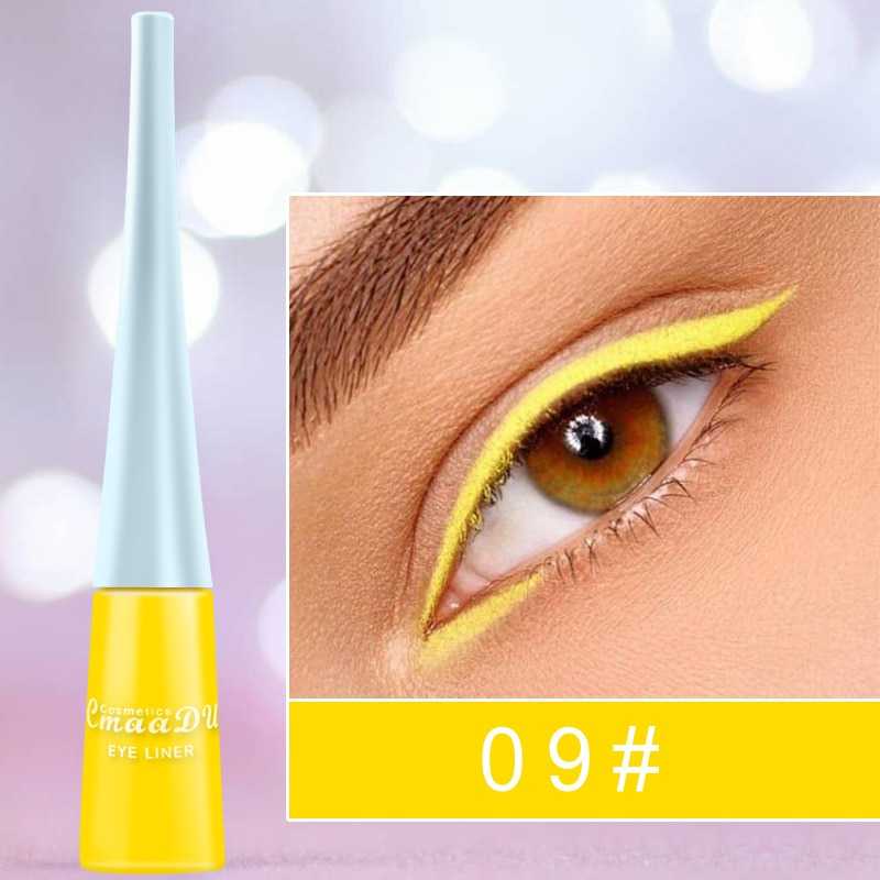 Cmaadu 17Colors MATTE Waterproof Eyeshadow Liquid Eyeliner Makeup Metallic Colorful Eyeliner Smooth Liquid Eye Liner *1pcs