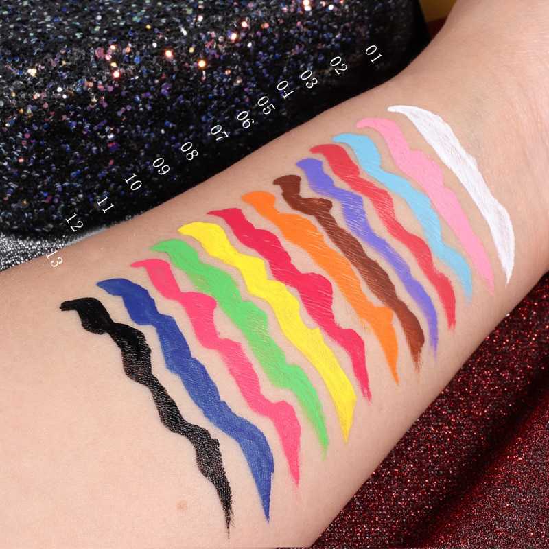 Cmaadu 17Colors MATTE Waterproof Eyeshadow Liquid Eyeliner Makeup Metallic Colorful Eyeliner Smooth Liquid Eye Liner *1pcs