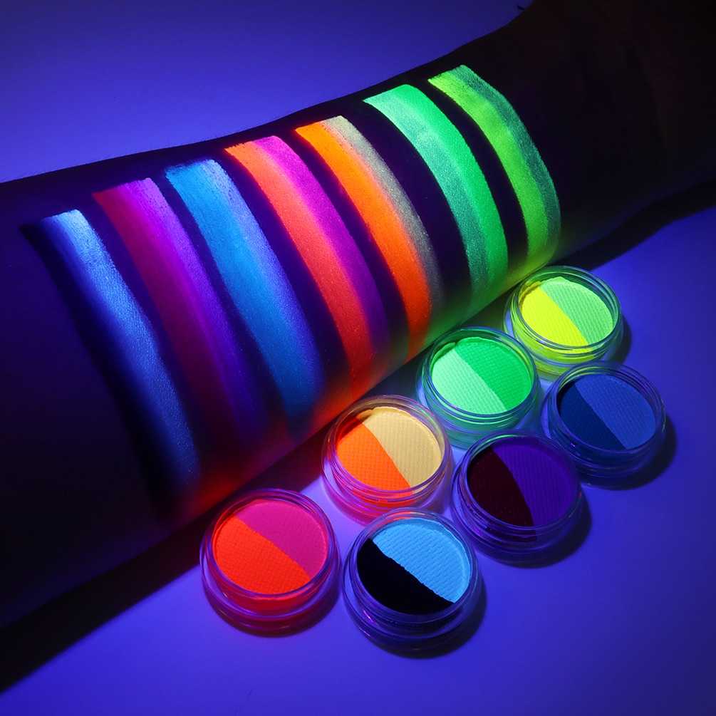 7Pcs/set Double Colors Water Activated Eyeliner UV Glow Eye Body Face Paint Retro Graphic Hydra Eye Liner 14 Colors Eye Makeup