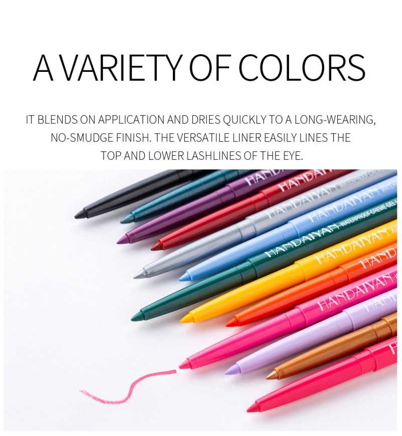 20 Color Neon Matte Liquid Eyeliner Pencil Waterproof Long-lasting Colorful White Yellow Blue Eye Liner Gel Pen Makeup Cosmetics