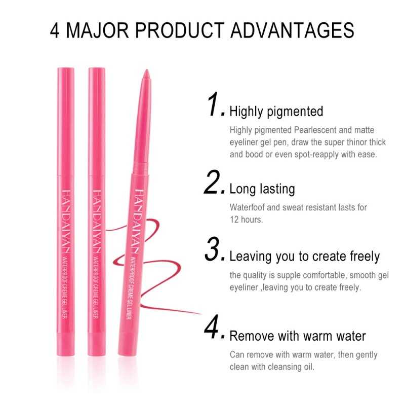 20 Color Neon Matte Liquid Eyeliner Pencil Waterproof Long-lasting Colorful White Yellow Blue Eye Liner Gel Pen Makeup Cosmetics