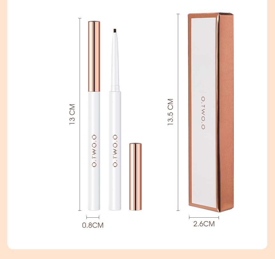 O.TWO.O Eyeliner Gel Pencil Eye Liner Pen 4 Colors 1.0MM Ultra-fine Smooth Waterproof White Brown Eyeliner Pen Makeup for Eyes