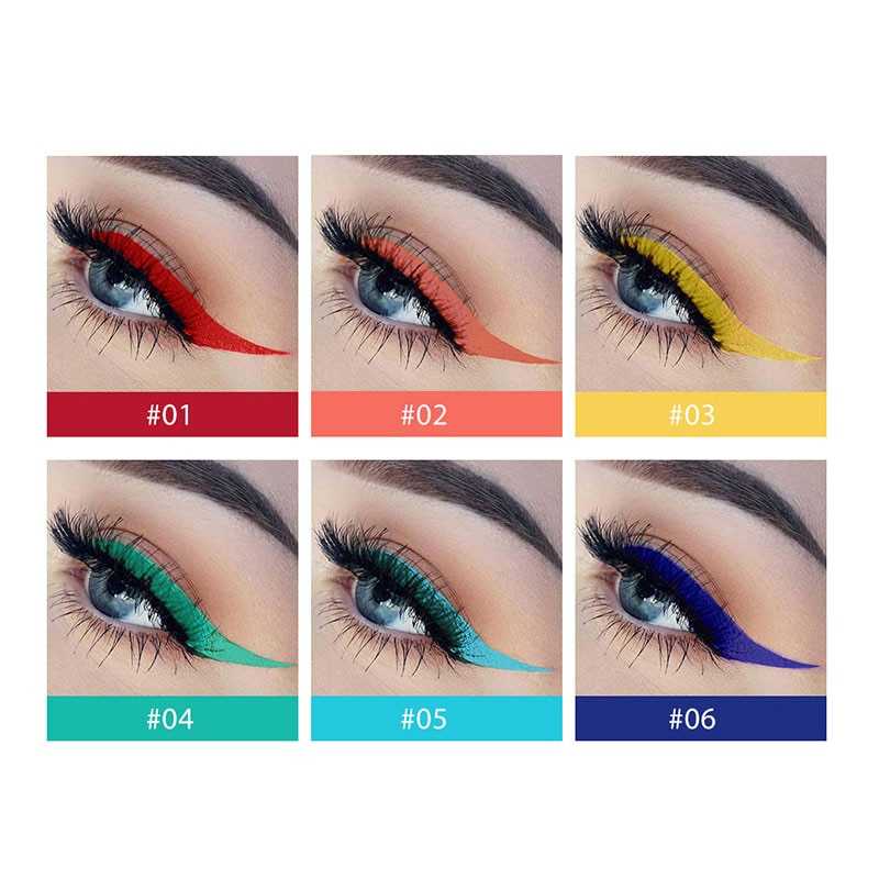 12 Colors Eyeliner Liquid Pencil Waterproof Easy To Wear Make Up Matte Eye Liner Blue Red Green White Gold Brown Eyliner