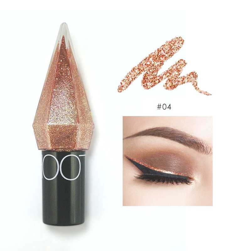 New Professional Shiny Eye Liners Cosmetics For Women Pigment Silver Rose Gold Color Liquid Glitter Eyeliner Cheap Women Makeup