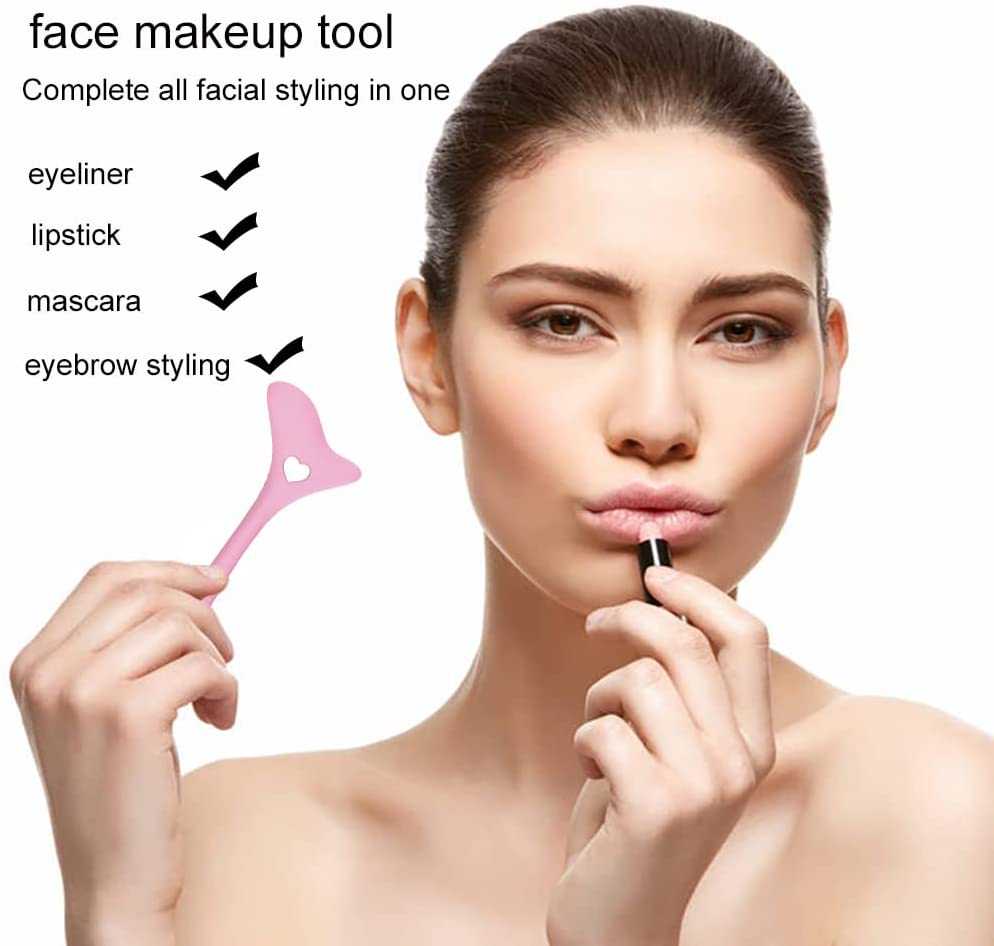 2022 Silicone Eyeliner Stencils Wing Tips Marscara Drawing Lipstick Wearing Aid Face Cream Mask Applicator Makeup Tool Resusable