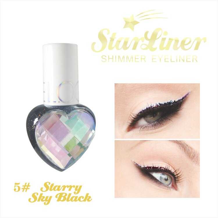 Shiny Eye Liners Pigment Silver Rose Gold Color Liquid Glitter eyeshadow Professional Eyeliner Beauty Cosmetics Makeup for Women