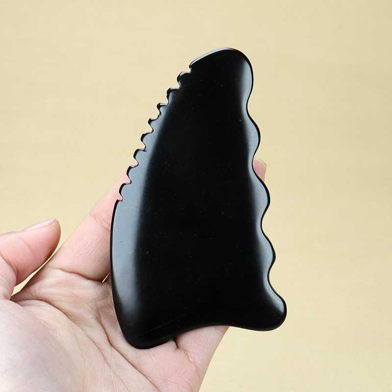 Natural Aura Stone Chinese Gua Sha Tool BianStone Scraping GuaSha Massager For Face Lift SPA Slimming Massage Sculpts Body