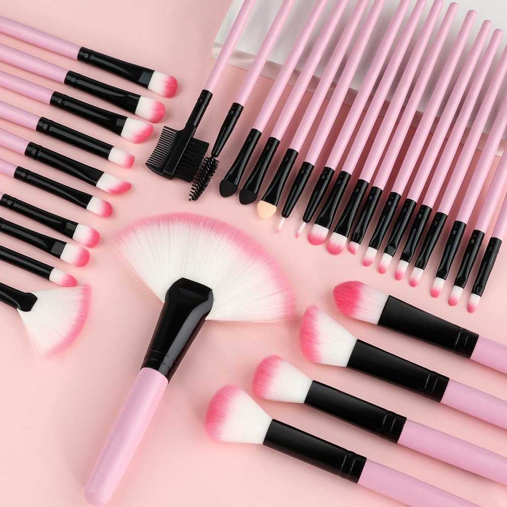 Pink Makeup Brushes Set Concealer Soft Fluffy for Cosmetics Foundation Blush Powder Eyeshadow Kabuki Blending Makeup Beauty Tool