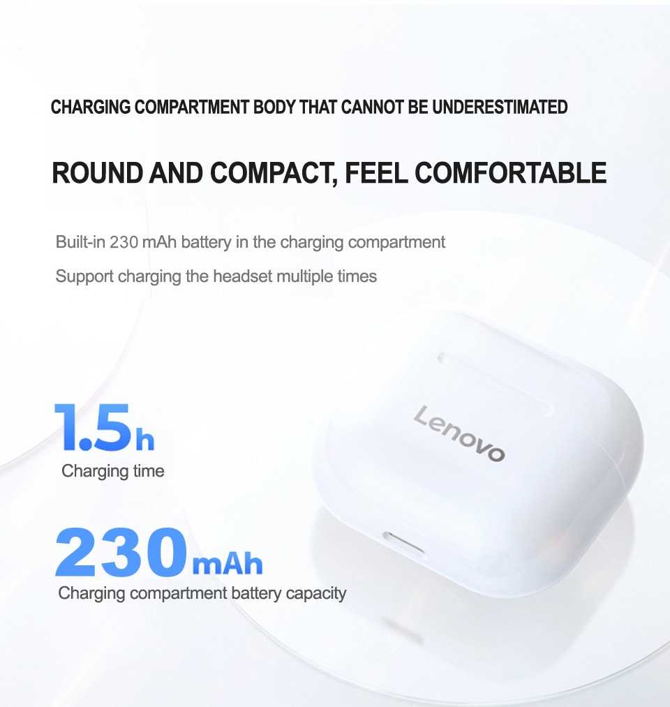 NEW Original Lenovo LP40 TWS Wireless Earphone Bluetooth 5.0 Dual Stereo Noise Reduction Bass Touch Control Long Standby 230mAH