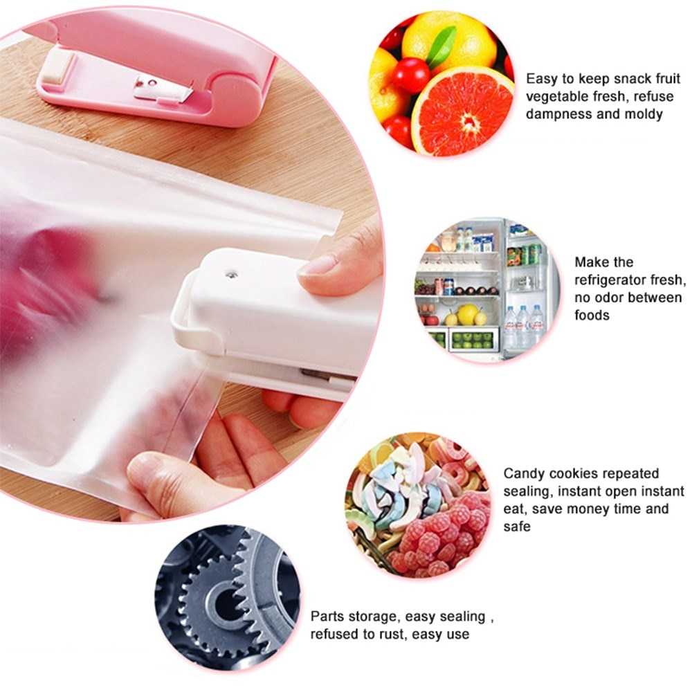 Food Packaging Sealing Machine Kitchen Accessories Storage Organization Items Home Things the Mini Sealer Bags Gadget Plastic