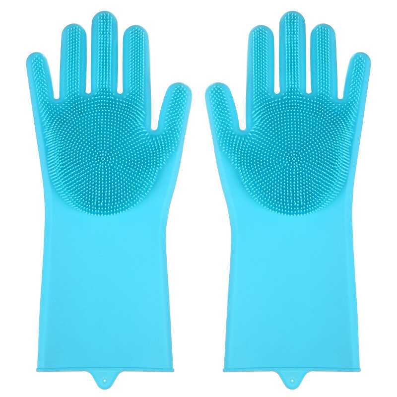 Magic Dishwashing Silicone Gloves Protect Hand Dirt Clean Brushes Cleaning Tool Kitchen Accessories Wash Fruit Vegetable Gadgets