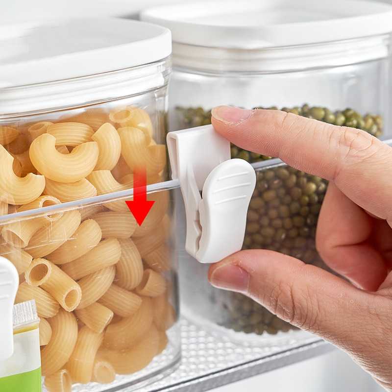 4Pcs Refrigerator Door Organizer Hook Household Sundries Sorting Clip Used to Refrigerator Side Door For Small Objects Container