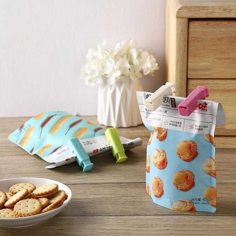 Portable bread Snack Bag Sealer Kitchen Storage Food Seal Sealing Bag Clips Mini Vacuum Sealing Clamp Kitchen Accessories