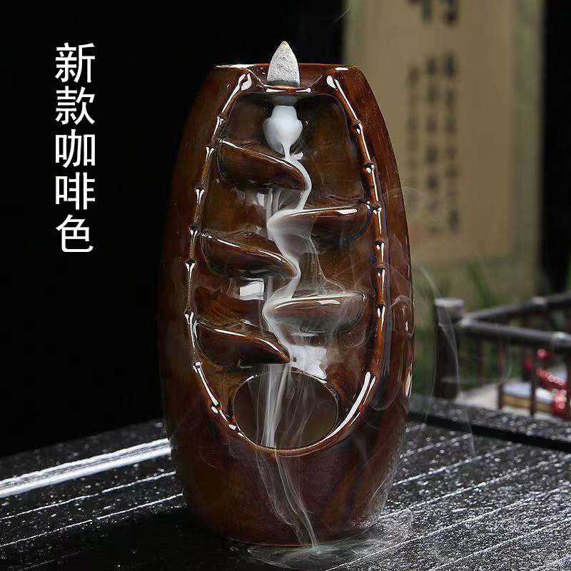 Burner Mountain River Ceramic Incense Holder Backflow Waterfall Incense Handicraft Home Decor Table Ornaments