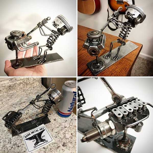 2022New Tabletop Metal Figurine Interesting Metal Art Mechanic Metal and Iron Decoration Art Mechanic