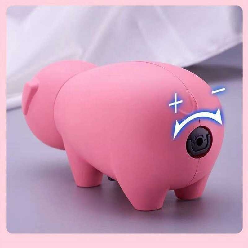 New Unusual Creative Double Fire Lighter Open Fire Inflatable Smiling Face Cute Pig Shape Lighter Gift Cigarette Accessories