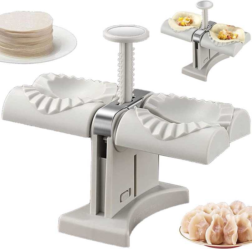 Fully Automatic Dumpling Machine Double Head Press Dumplings Mold DIY Empanadas Ravioli Mould Kitchen Gadget Accessories